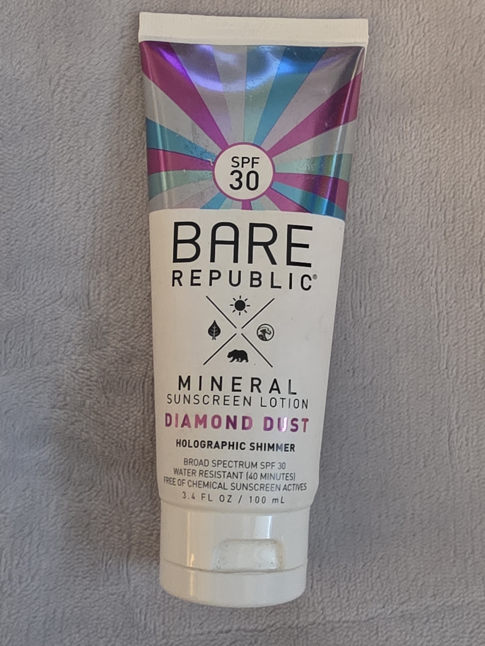 Bare Republic Mineral Sunscreen Lotion SPF 30 - Diamond Dust Holographic Shimmer